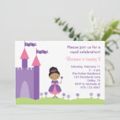 Invitation d'anniversaire de la princesse afro-amé (Debout devant)