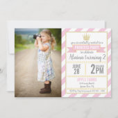 Invitation d'anniversaire de la princesse avec Par (Devant)