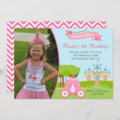 Invitation d'anniversaire de la princesse avec pho (Devant / Derrière)