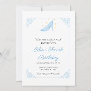 Invitation d'anniversaire de la princesse Cendrill