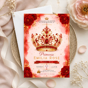 Invitation d'anniversaire de la princesse Couronne