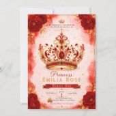 Invitation d'anniversaire de la princesse Couronne (Devant)