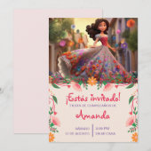 Invitation d'anniversaire de la princesse d'Amériq (Devant / Derrière)