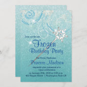 Invitation d'anniversaire de la princesse d'hiver (Devant / Derrière)