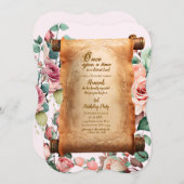 Invitation d'anniversaire de la Princesse enchanté (Devant / Derrière)