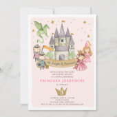 Invitation d'anniversaire de la princesse et des c (Devant)