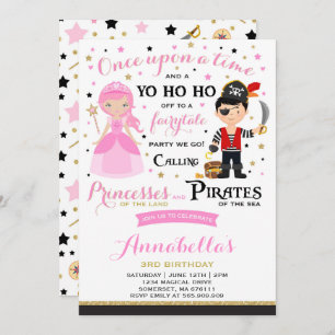 Invitation D'Anniversaire De La Princesse Et Du Pi