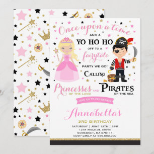 Invitation D'Anniversaire De La Princesse Et Du Pi