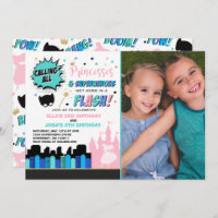 Invitation d'anniversaire de la princesse et du su
