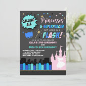 Invitation d'anniversaire de la princesse et du su (Debout devant)