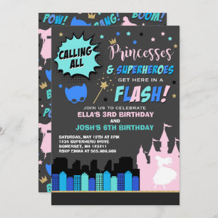 Invitation D'Anniversaire De La Princesse Et Du Su