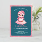 Invitation d'anniversaire de la Princesse Flamant (Debout devant)