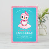 Invitation d'anniversaire de la princesse flamant  (Debout devant)