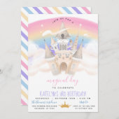 Invitation d'anniversaire de la princesse Rainbow (Devant / Derrière)