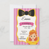 Invitation d'anniversaire de la princesse rose | z (Devant)