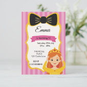 Invitation d'anniversaire de la princesse rose | z (Debout devant)
