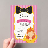 Invitation d'anniversaire de la princesse rose | z (In situ (ordinateur de poche))