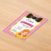Invitation d'anniversaire de la princesse rose | z (Poser)