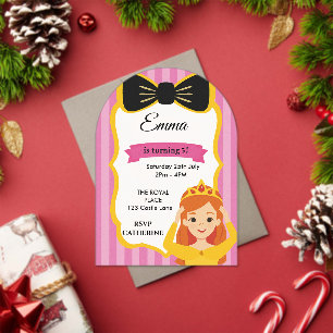Invitation d'anniversaire de la princesse rose z