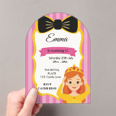 Invitation d'anniversaire de la princesse rose | z (In situ (ordinateur de poche))