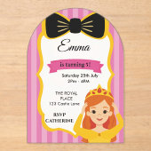 Invitation d'anniversaire de la princesse rose | z (Recto)