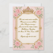 Invitation d'anniversaire de la princesse royale (Devant)