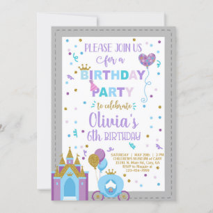 Invitation d'anniversaire de la princesse royale d