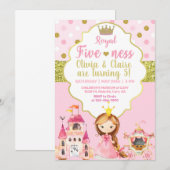 Invitation d'anniversaire de la princesse royale f (Devant / Derrière)