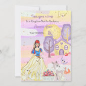 Invitation d'anniversaire de la princesse Snowy (Devant)
