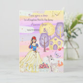 Invitation d'anniversaire de la princesse Snowy (Debout devant)