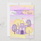 Invitation d'anniversaire de la princesse Snowy (Dos)