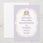 Invitation d'anniversaire de la Princesse Violette (Devant / Derrière)