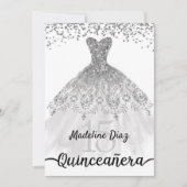 Invitation d'anniversaire de la Quinceanera d'arge (Devant)