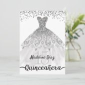Invitation d'anniversaire de la Quinceanera d'arge (Debout devant)