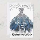 Invitation d'anniversaire de la Quinceanera d'arge (Devant)