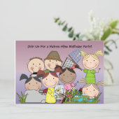 Invitation d'anniversaire de la randonnée naturell (Debout devant)