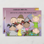 Invitation d'anniversaire de la randonnée naturell (Devant / Derrière)