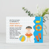 Invitation d'anniversaire de la réception au bord (Debout devant)