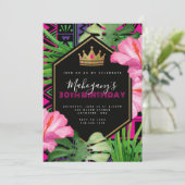 Invitation d'anniversaire de la Reine africaine tr (Debout devant)