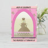 Invitation d'anniversaire de la Reine de château (Debout devant)