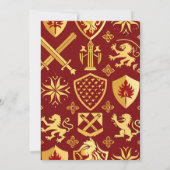 Invitation d'anniversaire de la reine de la Renais (Dos)