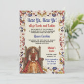 Invitation d'anniversaire de la reine de la Renais (Debout devant)