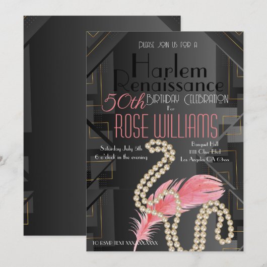 Invitation d'anniversaire de la Renaissance de Har (Devant / Derrière)