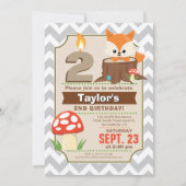 Invitation d'anniversaire de la Renard des bois (Devant)