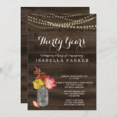 Invitation d'anniversaire de la Rustic Fall Woman (Devant / Derrière)