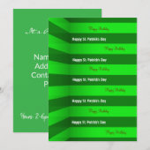 Invitation d'anniversaire de la Saint-Patrick (Devant / Derrière)