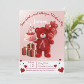 Invitation d'anniversaire de la Saint-Valentin - 4 (Debout devant)