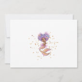 Invitation d'anniversaire de la sirène afro-améric (Dos)