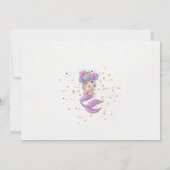 Invitation d'anniversaire de la sirène afro-améric (Dos)