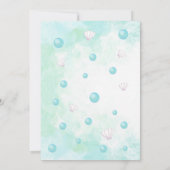 Invitation d'anniversaire de la sirène / Brunette (Dos)